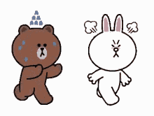 Cony And Brown Line Friends GIF - Cony And Brown Cony Brown GIFs