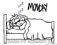 Monday Waking Up GIF - Monday Waking Up Sleep GIFs