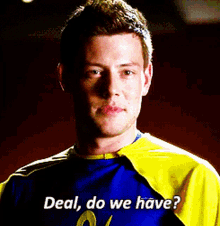 Do We Have A Deal Cory Monteith GIF - Do We Have A Deal Cory Monteith GIFs