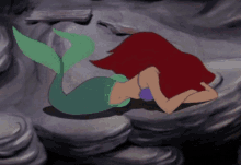 A Cry, A Cup Of Tea, Or A Strong Gin And Tonic Will Solve Most Problems. GIF - The Little Mermaid Ariel Crying GIFs