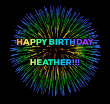 Happy Birthday Heather GIF - Happy Birthday Heather Fireworks GIFs