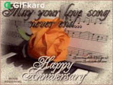 Happy Anniversary Gifkaro GIF - Happy Anniversary Gifkaro May Your Love Song Never End GIFs