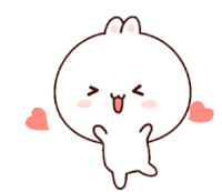 Bunny Happy Sticker - Bunny Happy Hearts Stickers