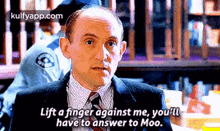 Lift A Finger Against Me, You'Lhave To Answer To Moo..Gif GIF - Lift A Finger Against Me You'Lhave To Answer To Moo. Btvs GIFs