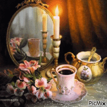 Coffee Candles GIF - Coffee Candles Mirror GIFs
