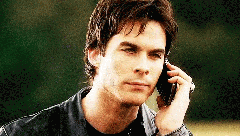 Phone Call GIF - Phone Call Damon Salvatore GIFs