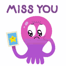 miss you crying octopus google sticker