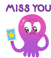 Miss You Crying Sticker - Miss You Crying Octopus Stickers