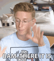 Bam There It Is Tyler Oakley GIF - Bam There It Is Tyler Oakley Tyler Oakley Channel GIFs