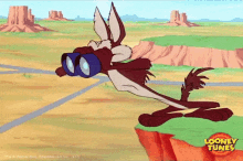 looney tunes telescope searching wile e coyote binoculars