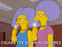 Sisters Simpsons GIF - Sisters Simpsons Smoking GIFs