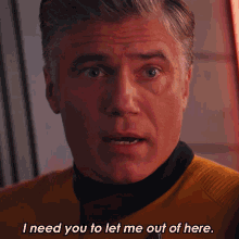 i need you to let me out of here christopher pike anson mount star trek short trek