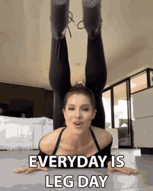 Everyday Is Leg Day Amanda Cerny GIF - Everyday Is Leg Day Amanda Cerny Yoga GIFs