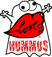 Love Hummus Ghost Sticker - Love Hummus Hummus Ghost Stickers