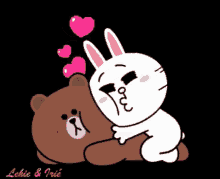 Cony And Brown Love GIF - Cony And Brown Love Hugs GIFs
