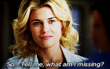 greys anatomy lucy fields so tell me what am i missing what am i missing rachael taylor