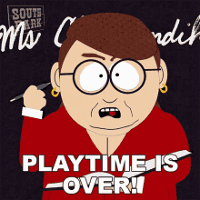 Playtime Is Over Ms Diane Choksondik GIF - Playtime Is Over Ms Diane Choksondik South Park GIFs