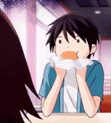 Eating Burger GIF - Eating Burger Anime GIFs