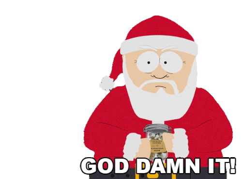 God Damn It Santa Claus Sticker - God Damn It Santa Claus South Park Stickers