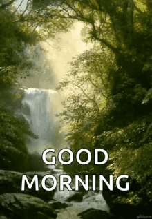 Good Morning Water Falls GIF - Good Morning Water Falls Nature GIFs