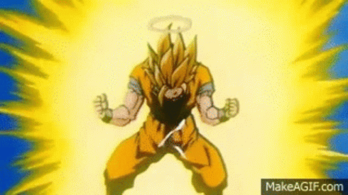 Goku Super Saiyan Gif Goku Super Saiyan Power Up Discover Share Gifs