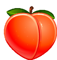Peach Fruit Sticker - Peach Fruit Butt Stickers