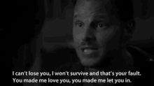 I Can'T Lose You, I Won'T Survive And That'S Your Fault. GIF - Greys Anatomy Justin Chambers Alex Karev GIFs