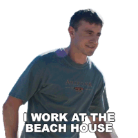 I Work At The Beach House Will Sticker - I Work At The Beach House Will The Lost Daughter Stickers
