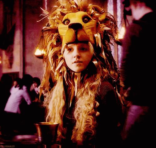 Whats Happening,Harry Potter,Luna Lovegood,Tiger Costume,gif,animated gif,g...