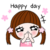 Girl  Cute Sticker - Girl  Cute  Happy Day  Stickers