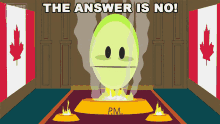 The Answer Is No Prime Ministers GIF - The Answer Is No Prime Ministers South Park GIFs