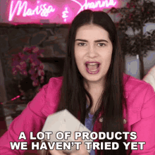 a lot of products we havent tried yet marissa rachel theres some products we havent get to try yet we havent try all this products yet