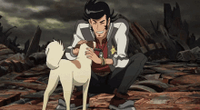 space dandy anime laika dog petting space dandy anime laika dog petting