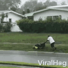 mowing lawn rainy day wtf chores viralhog