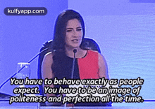 You Have To Behave Exactly As Peopleexpect. You Have To Be An Image Ofpoliteness And Perfection All The Time..Gif GIF - You Have To Behave Exactly As Peopleexpect. You Have To Be An Image Ofpoliteness And Perfection All The Time. Ahaha How-cute Interviews GIFs