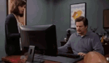 Ron Swanson Parks And Recreation GIF - Ron Swanson Parks And Recreation Computer Fail GIFs