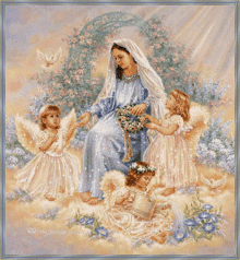 St Mary Queen Of Angels Mama Mary GIF - St Mary Queen Of Angels Mama Mary Angels GIFs