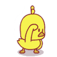 chicken chick dancing cute cartoon