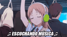 escuchando musica music anime