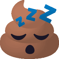 Sleeping Pile Of Poo Sticker - Sleeping Pile Of Poo Joypixels Stickers