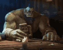 Slam Head On Desk Orc GIF - Slam Head On Desk Orc Wow Orc GIFs
