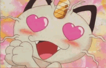 heart pokemon meowth love