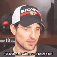 patrick sharp ill be honest with you it takes a toll toll chicago blackhawks