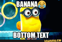Banana Bottom Text GIF - Banana Bottom Text Minion GIFs