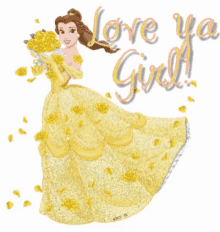 Love Ya Girl Belle GIF - Love Ya Girl Belle Disney Princess GIFs