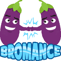 Bromance Eggplant Life Sticker - Bromance Eggplant Life Joypixels Stickers