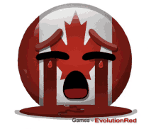 Canada Flag Emoji Evolution Red GIF - Canada Flag Emoji Evolution Red Sad Emoji GIFs