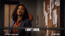 I Dont Know Sergeant Ayanna Bell GIF - I Dont Know Sergeant Ayanna Bell Law And Order Organized Crime GIFs