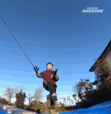 back flip people are awesome tight line slack like flip back flip people are awesome tight line slack like flip