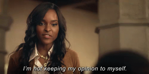 I'M Not Keeping My Opinion To Myself. GIF - Dear White People Antoinette Robertson Coco Conners GIFs